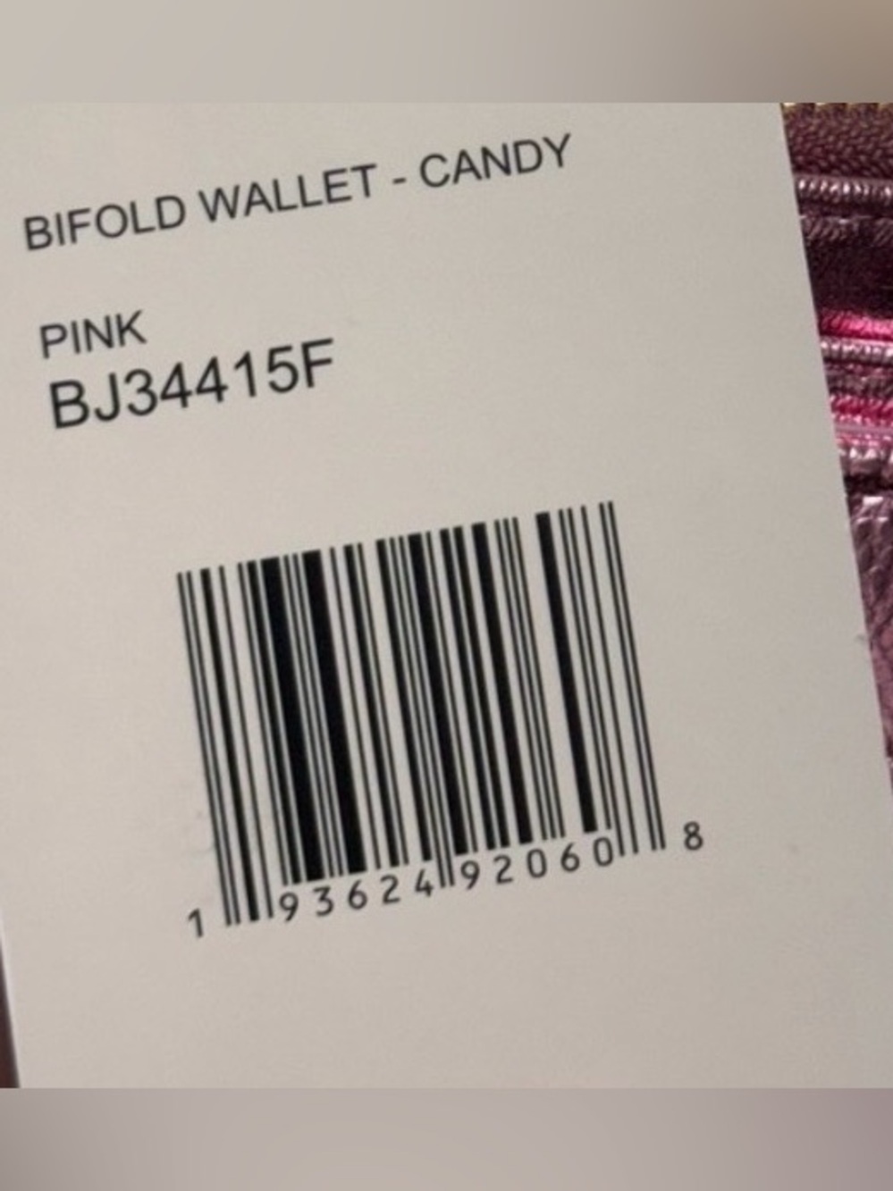 Betsey Johnson Candy charms bifold wallet, metallic pink NWT - Picture 9 of 10